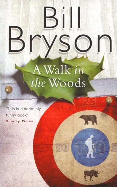 The Black Swan edition of A Walk in the Woods — a pale cream field with the title in dark lettering and a red accent.