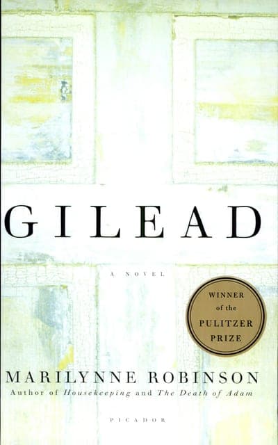 The Farrar, Straus and Giroux edition of Gilead — a pale, near-white field with the title in fine lettering.