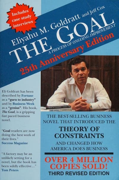 The North River Press edition of The Goal — a mid-blue field with the title in darker lettering.