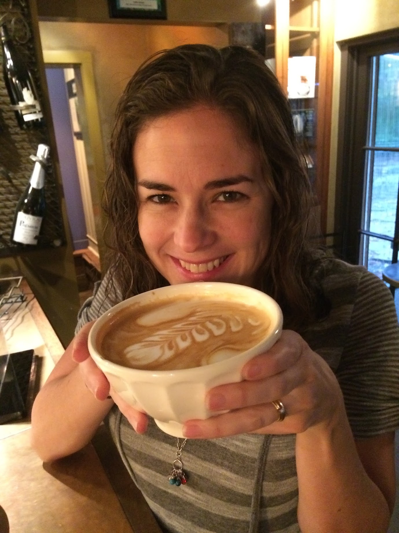Coffee from a soup bowl