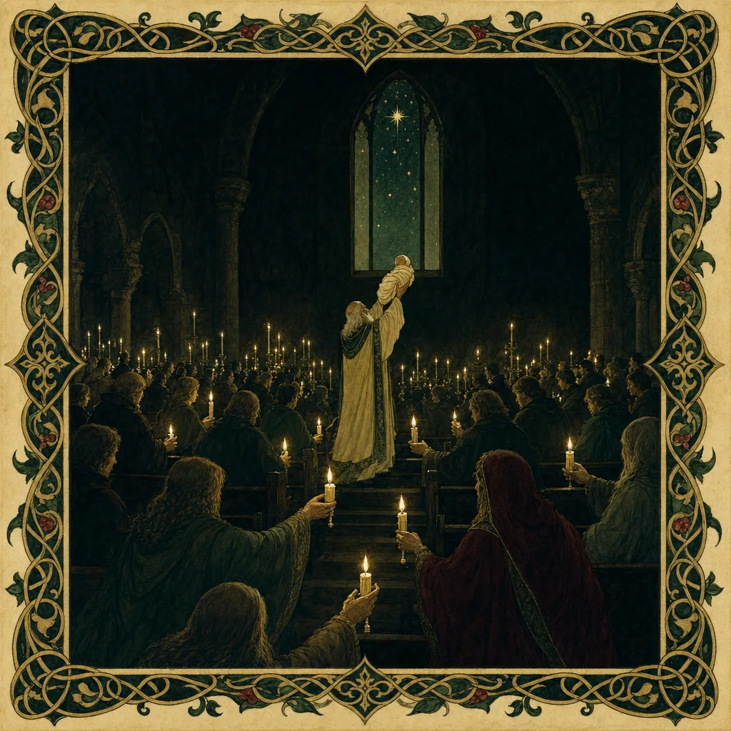 A painted emblem for Candlemas.